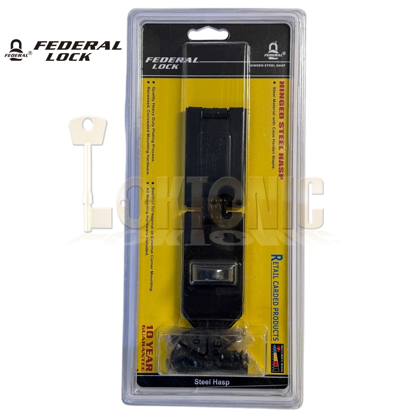 Federal FD1074 High Security Steel Garage Shed Van Gate Hasp And Staple - Image 5