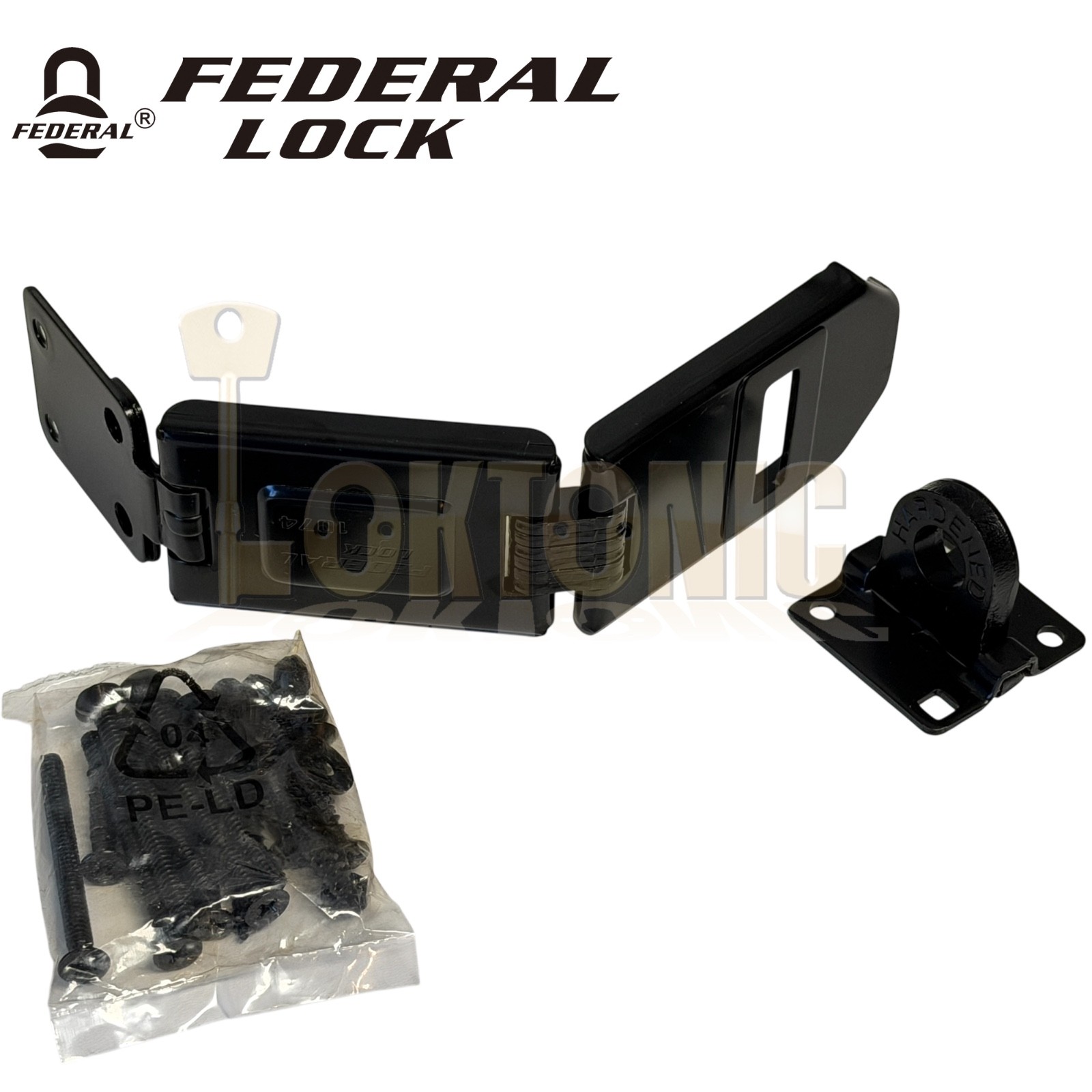 Federal FD1074 High Security Steel Garage Shed Van Gate Hasp And Staple - Image 6