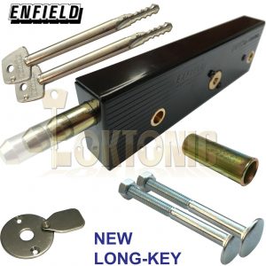 Enfield Federal Garage Door Bolts Locks LONG Key Singles LH-RH High Security MK3