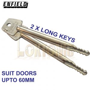 Federal Enfield Garage Door Bolts Locks LONG Key Singles LH-RH High Security MK3