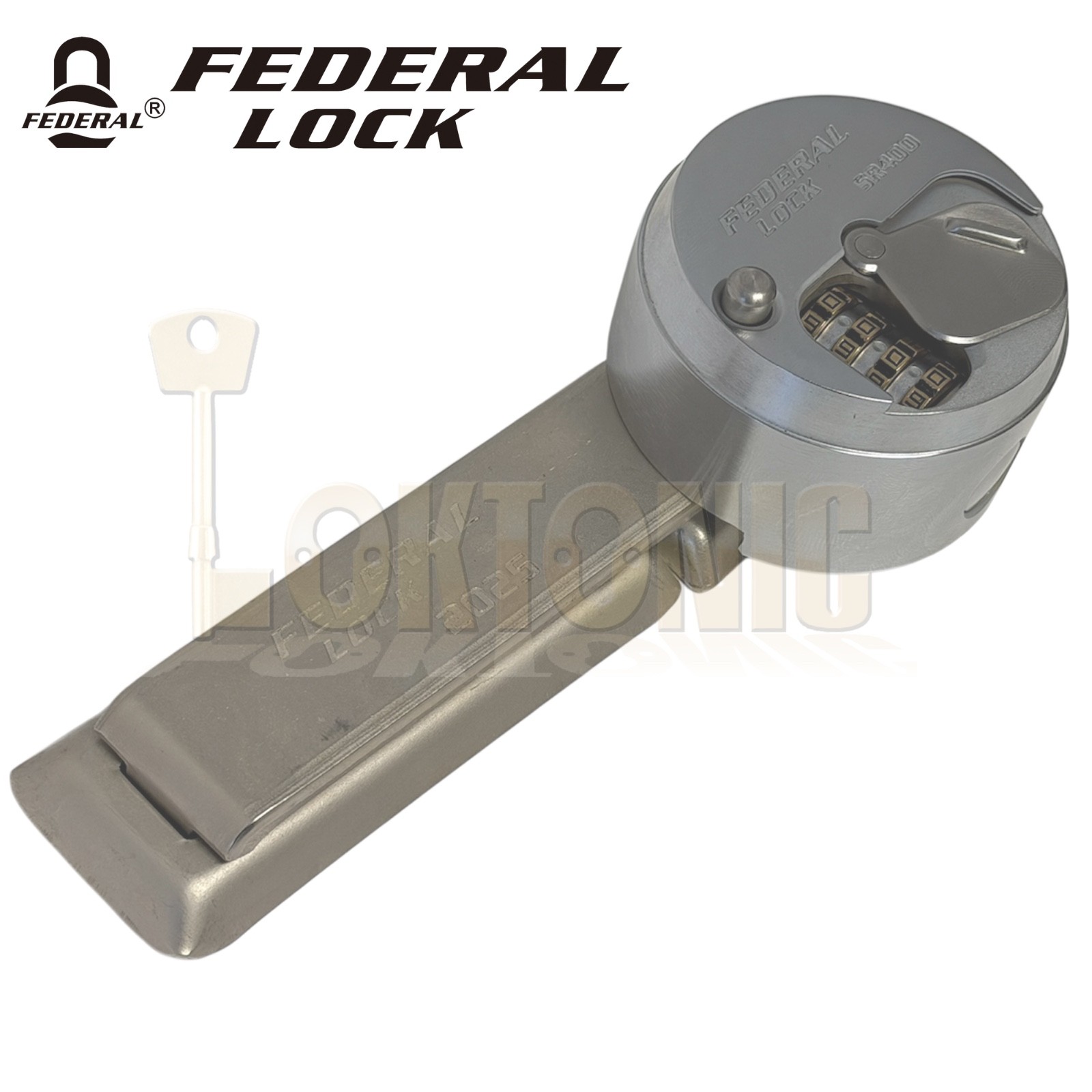 Federal SR6440 Combination Round Puck Lock & Hasp Van Garage Security Hardened - Image 3