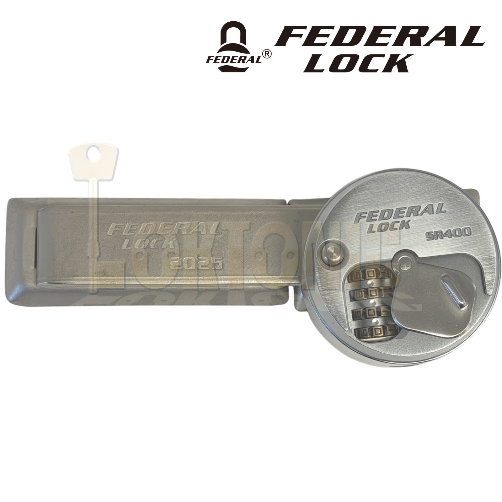 Federal SR6440 Combination Round Puck Lock & Hasp Van Garage Security Hardened - Image 10