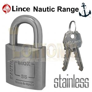 Lince 35mm Brass Weather Resistant Water Proof Marine Steel Shackle Padlocks