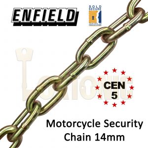 Enfield Motorcycle CEN 5 14mm Through Hardened Security Sold Secure Bike Chain