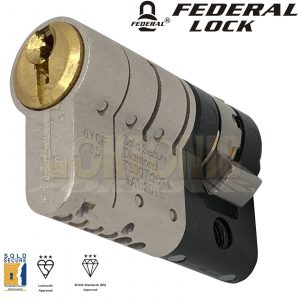 Federal 3 Star Security Half Euro Cylinder UPVC Door Lock Snap Safe Anti Bumping