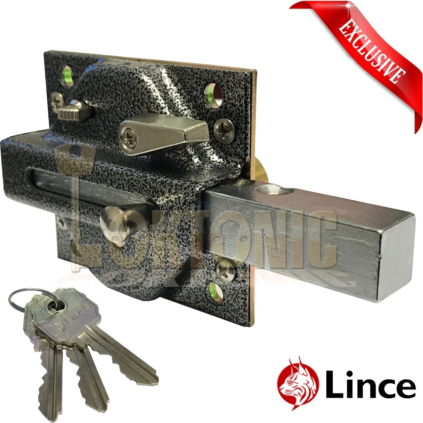 Lince Black Lock High Security Heavy Duty Garden Gate Shed 