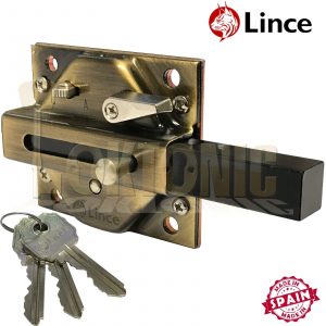 Lince Lock 2930BI High Security Heavy Duty Rim Gate Shed Garage Sliding Bolt