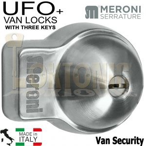 Meroni UFO+ Heavy Duty Stainless Steel Slam Shut Van Lock Back + Sliding Doors