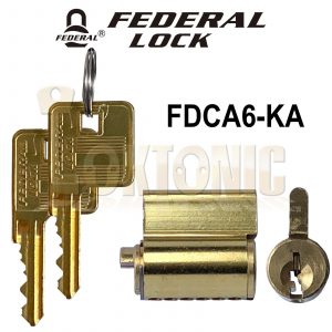 Replacement FDCA6-KD or KA Cylinder Core Plug Fit Any 6 pin Federal Padlocks