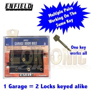 Federal Garage Door Bolts Locks Multiple Pairs All Working On The Same Key